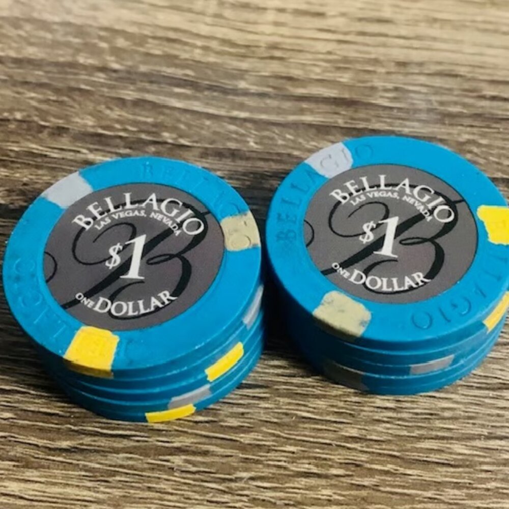 Lucky Gift lot of 10 Bellagio Casino Chip Las Vegas $1 x 10